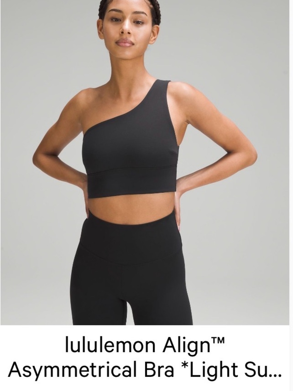 lululemon athletica One-Shoulder Asymmetrical Sports Bra - Black